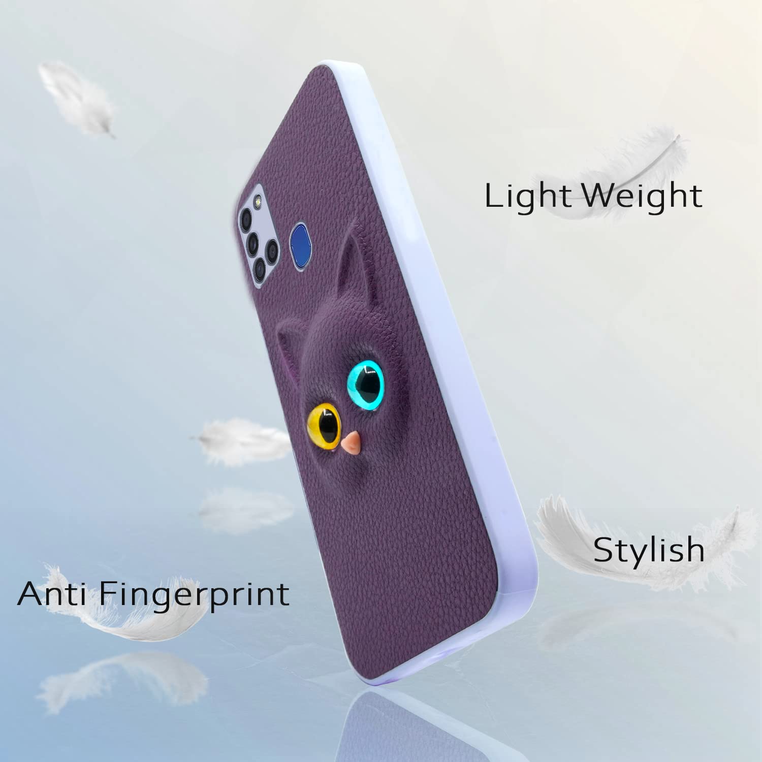 Pikkme Samsung Galaxy A21s Cat Case | Purple
