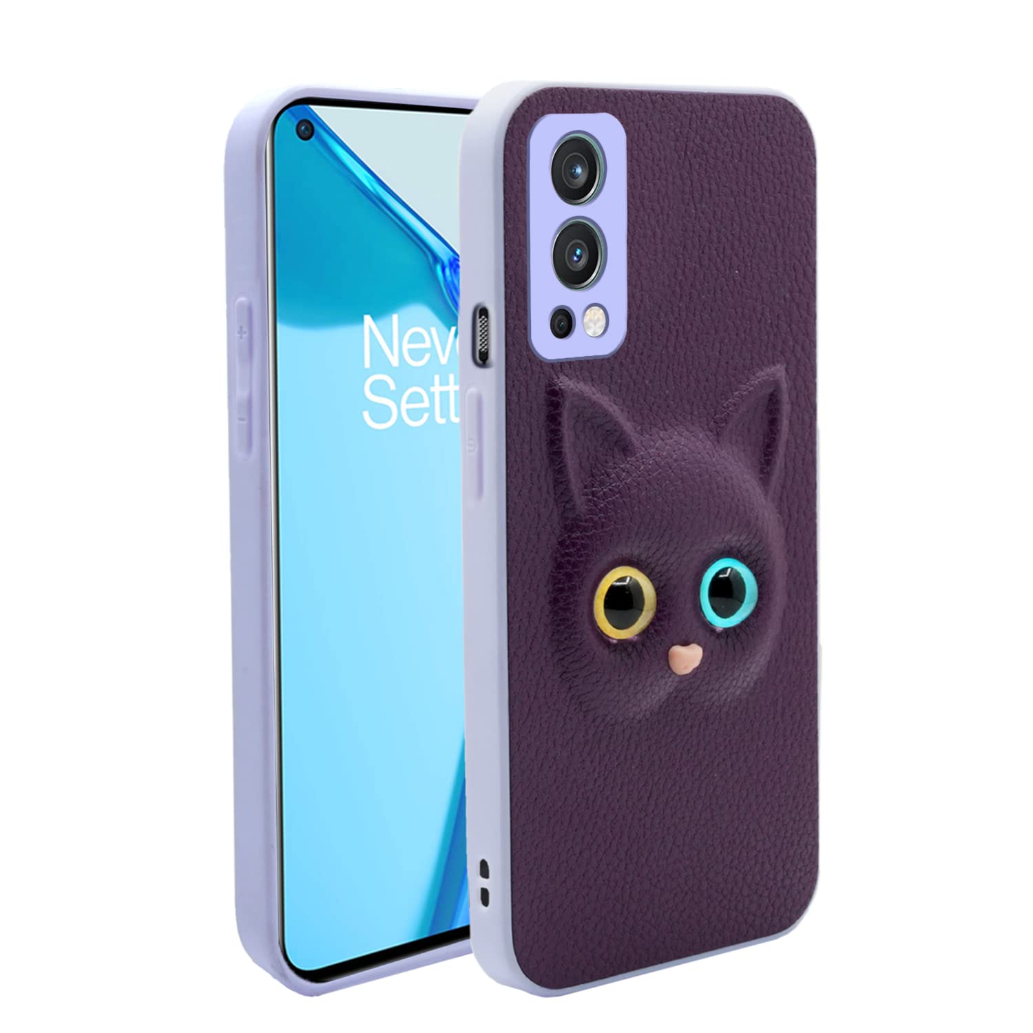 Pikkme OnePlus Nord 2 5G Cat purple mobile back cover