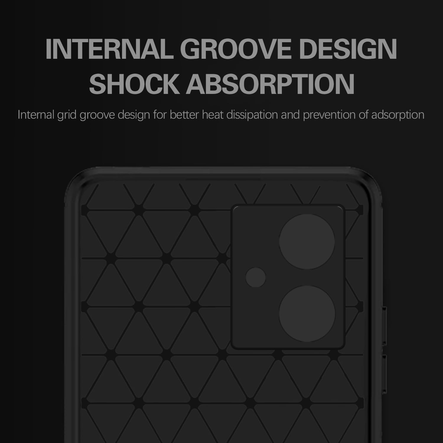 Pikkme Moto G54 5G Carbon Fibre Back Cover (Black)