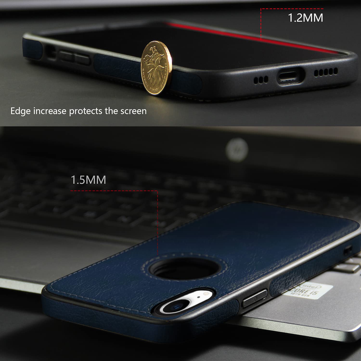 Pikkme iPhone XR Flexible Pu Leather Back Cover | Blue