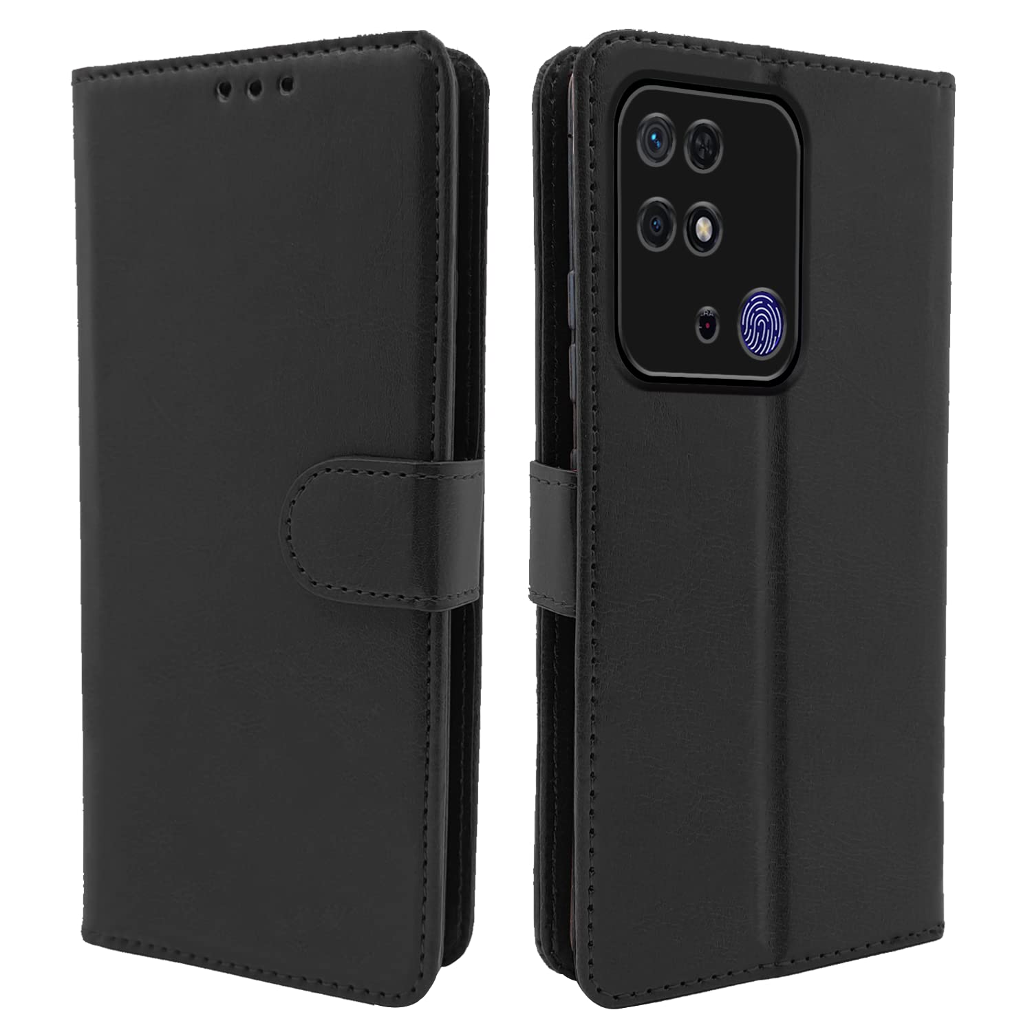 Pikkme Mi Redmi 10 / Redmi 10 Power Vintage Flip Cover | Black