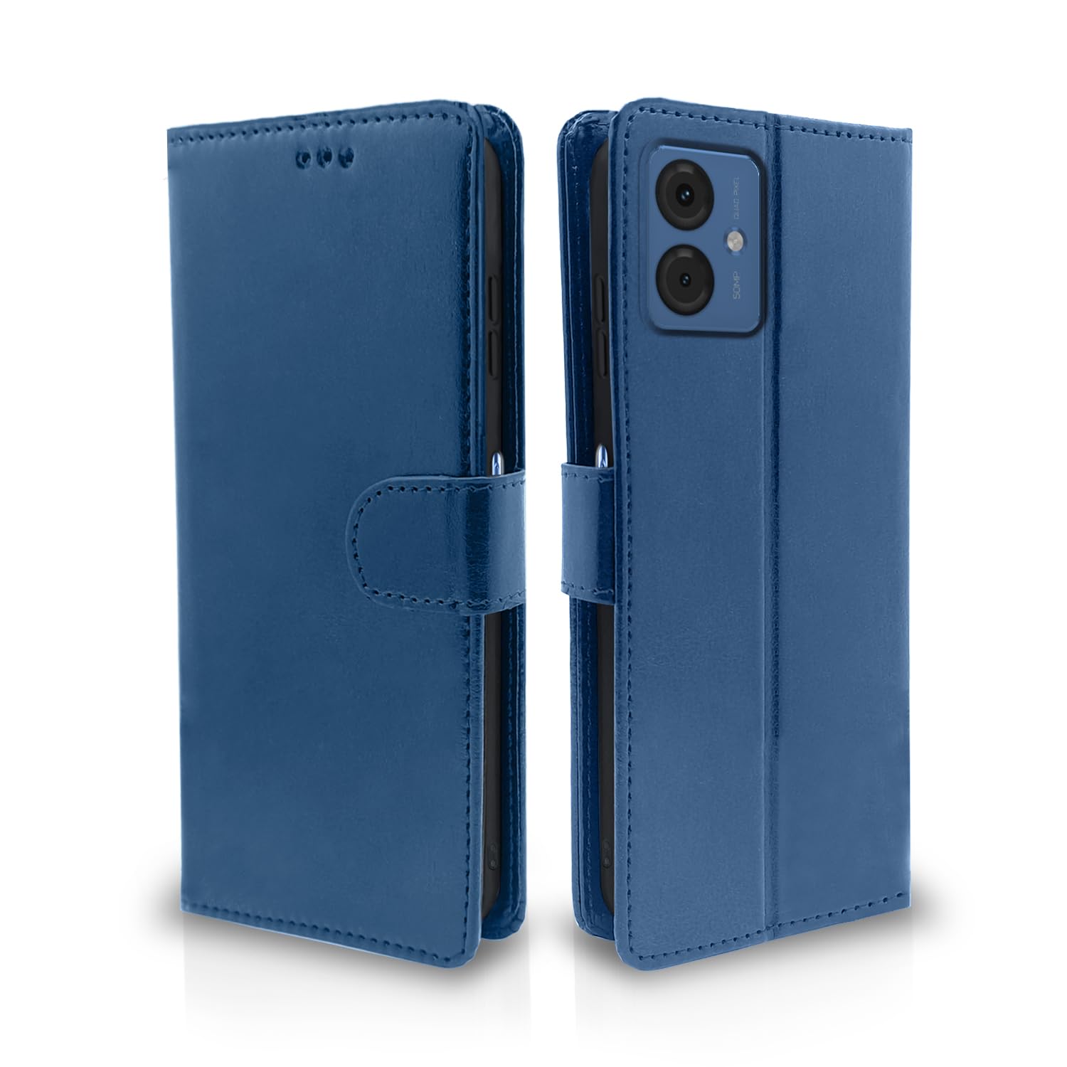 Pikkme Moto G54 5G Vintage Flip Cover (Blue)