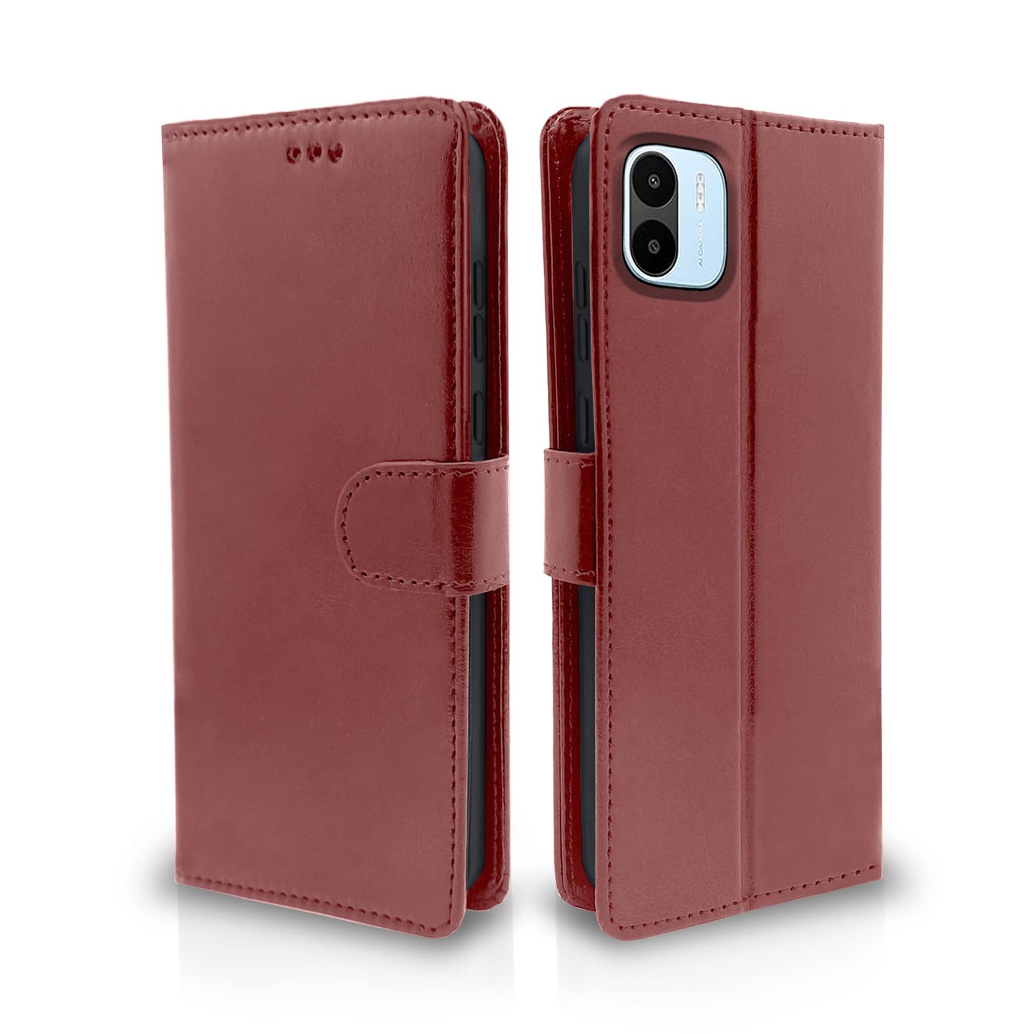 Pikkme Redmi A1 2022 Vintage Flip Cover | Brown