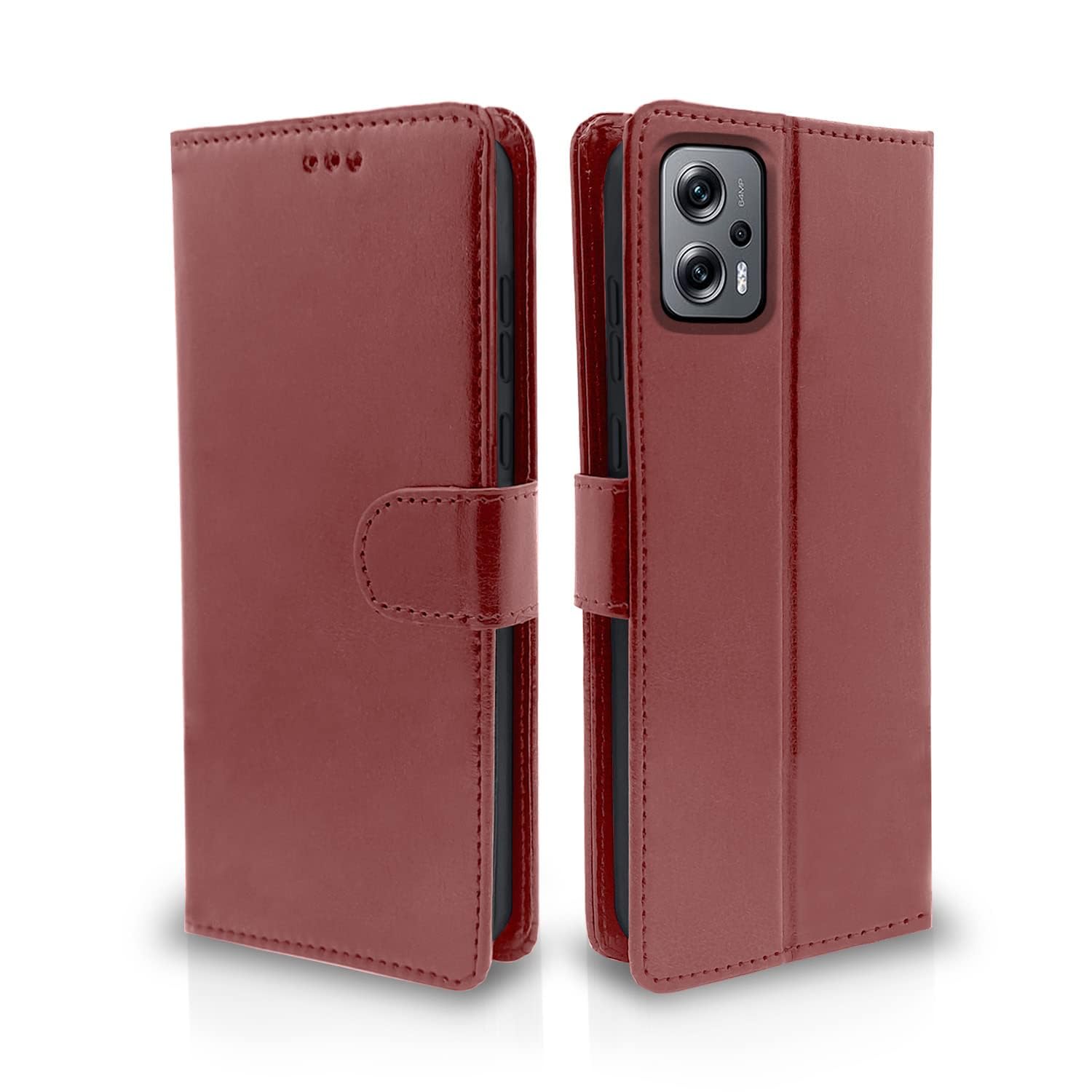 Pikkme Redmi K50i Vintage Flip Cover | Brown