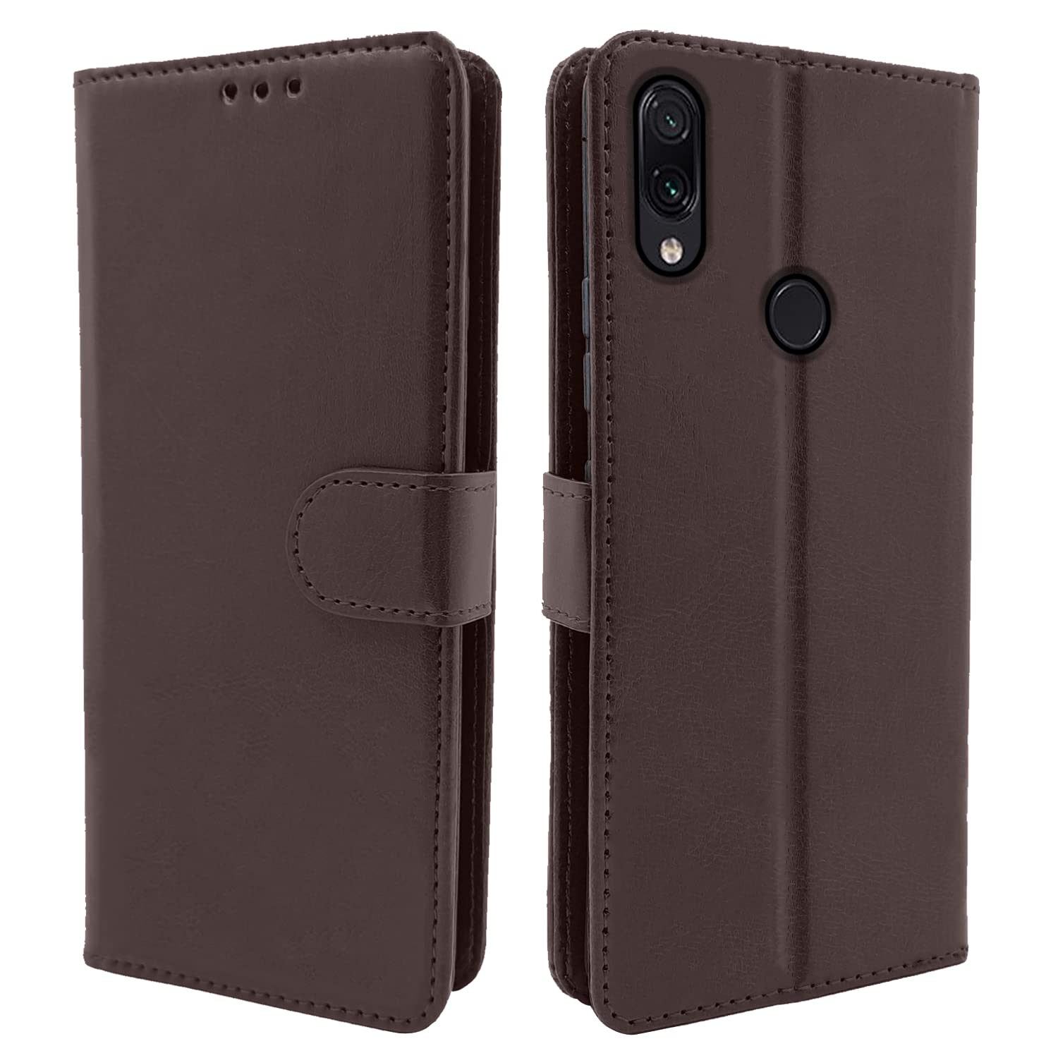 Pikkme Mi Redmi Note 7 / Note 7 Pro/Note 7s Vintage Flip Cover | Coffee