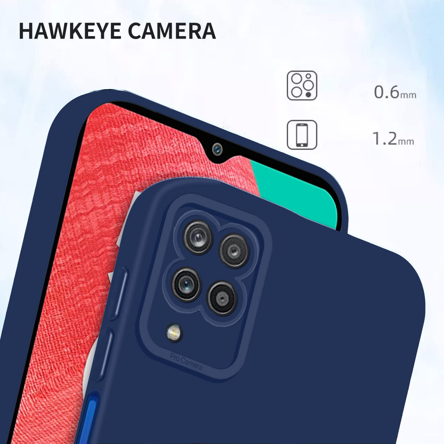 Pikkme Samsung Galaxy M33 5G Liquid Silicone Back Cover | Blue