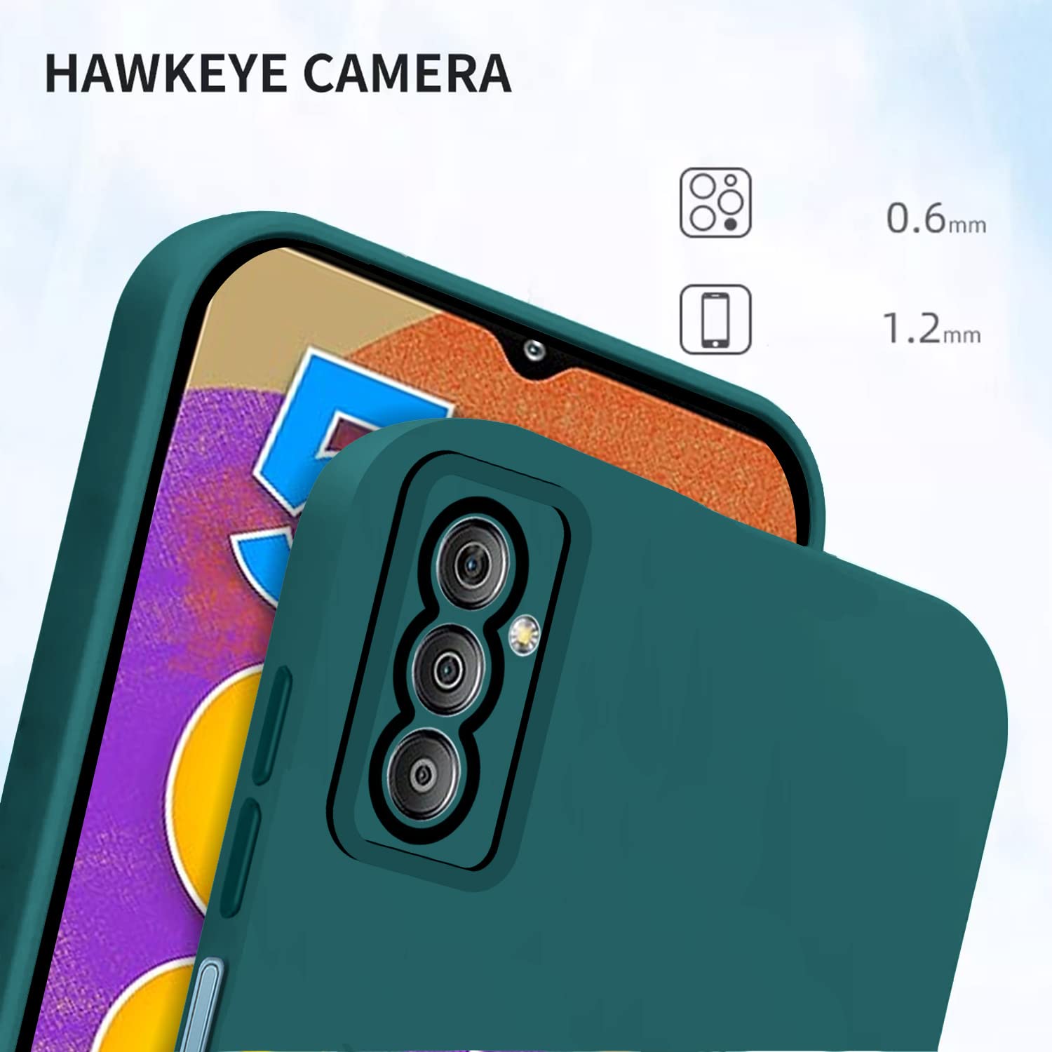 Pikkme Samsung Galaxy F23 5G LIquid Silicone Back Cover | Green