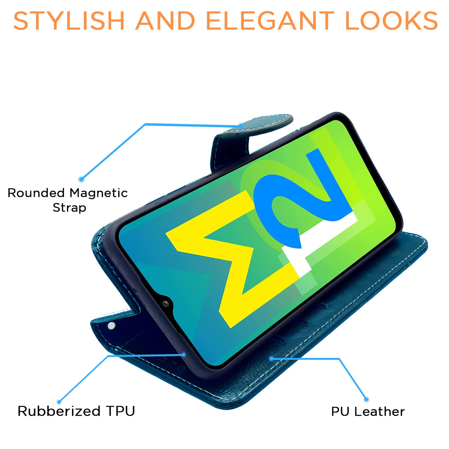 Pikkme OnePlus Nord 2T 5G Contrast Flip Cover | Blue & Brown