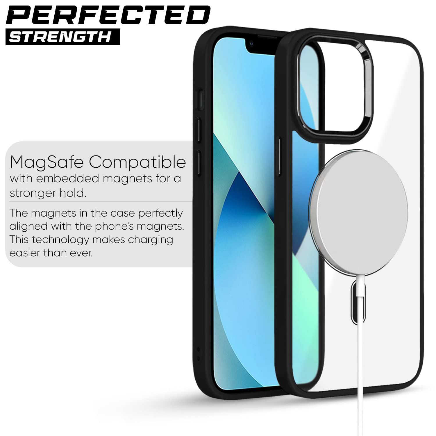 Pikkme iPhone 13 Magsafe Back Cover (Black)