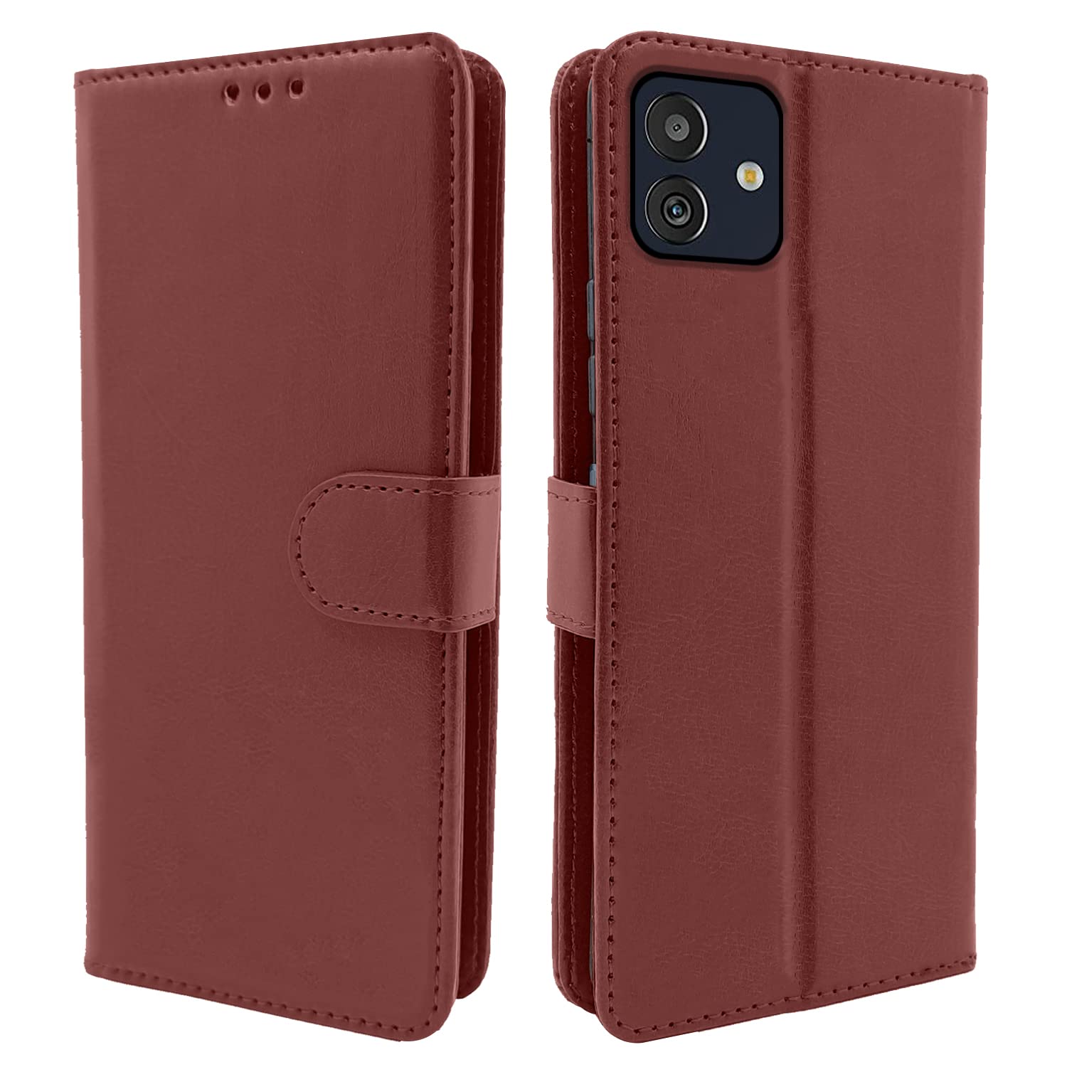 Pikkme Samsung Galaxy M13 5G Vintage Flip Cover | Brown