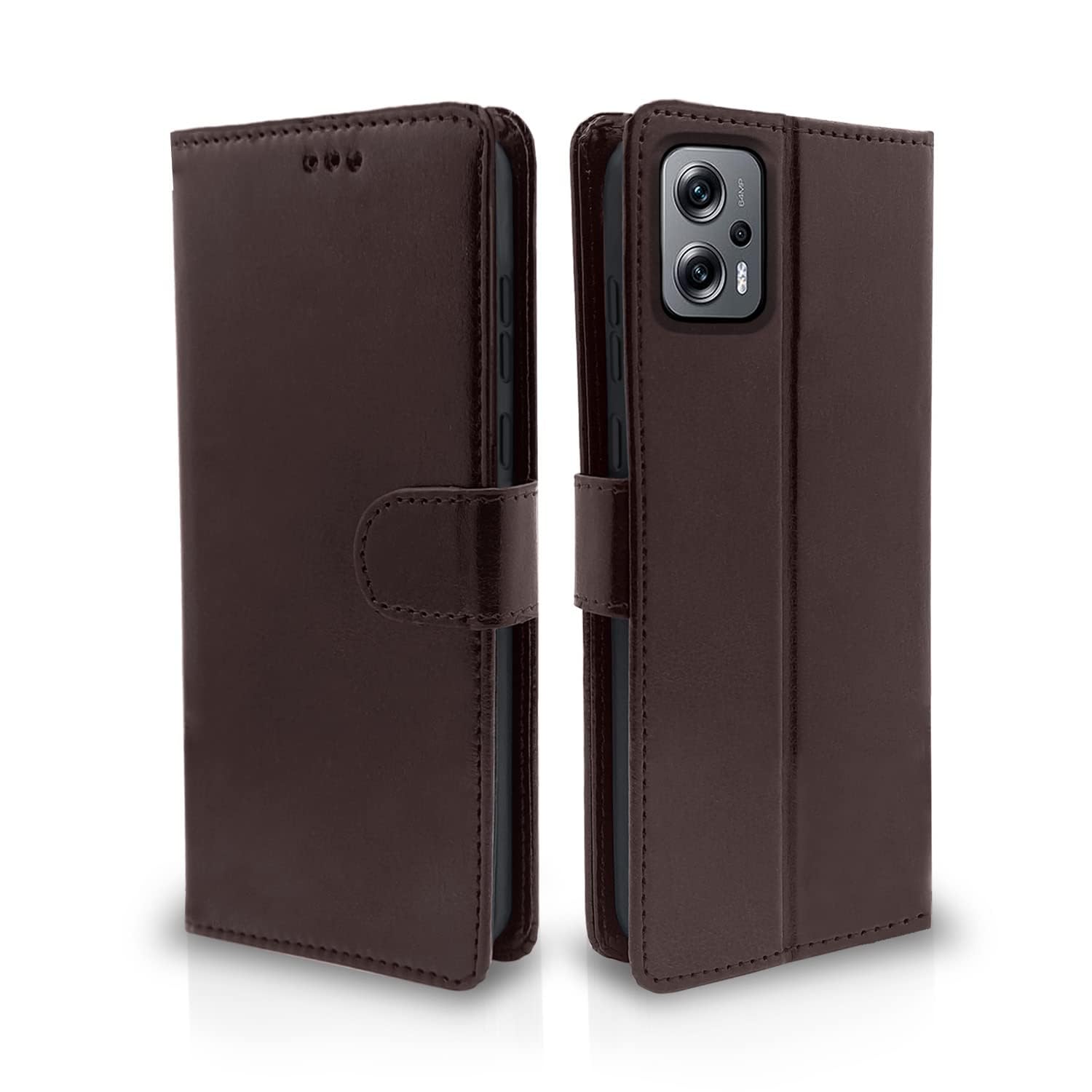Pikkme Redmi K50i Vintage Flip Cover | Coffee