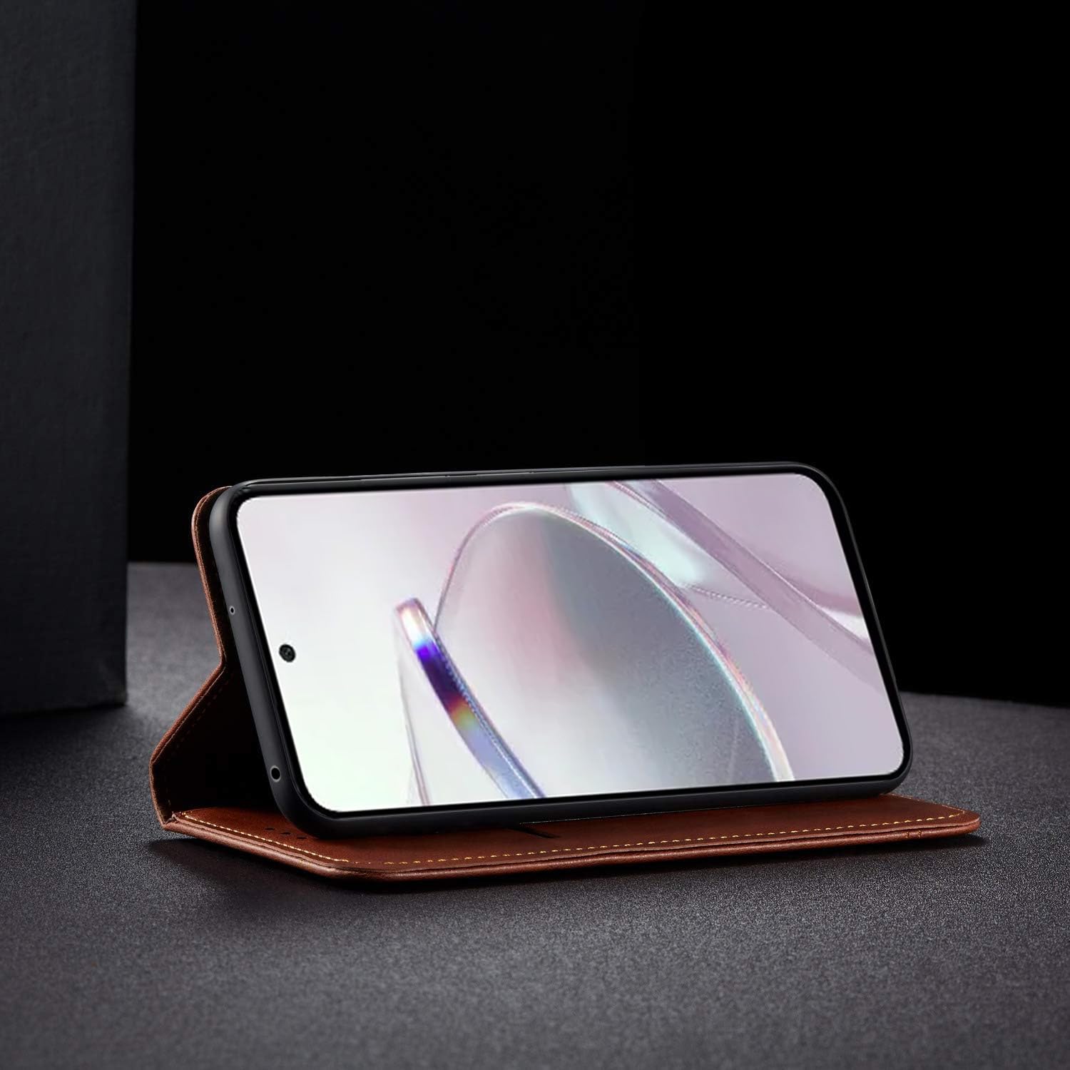 Redmi 12 5G wallet flip cover in brown by Pikkme – photo 5