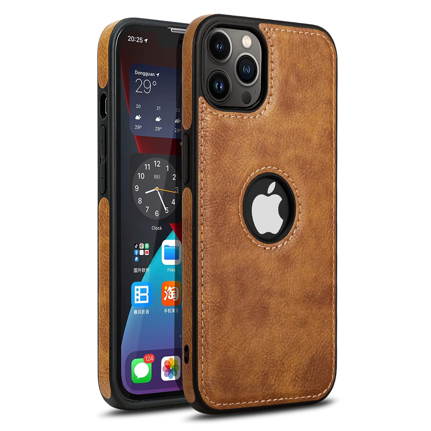 Pikkme brown back cover for iPhone 13 Pro