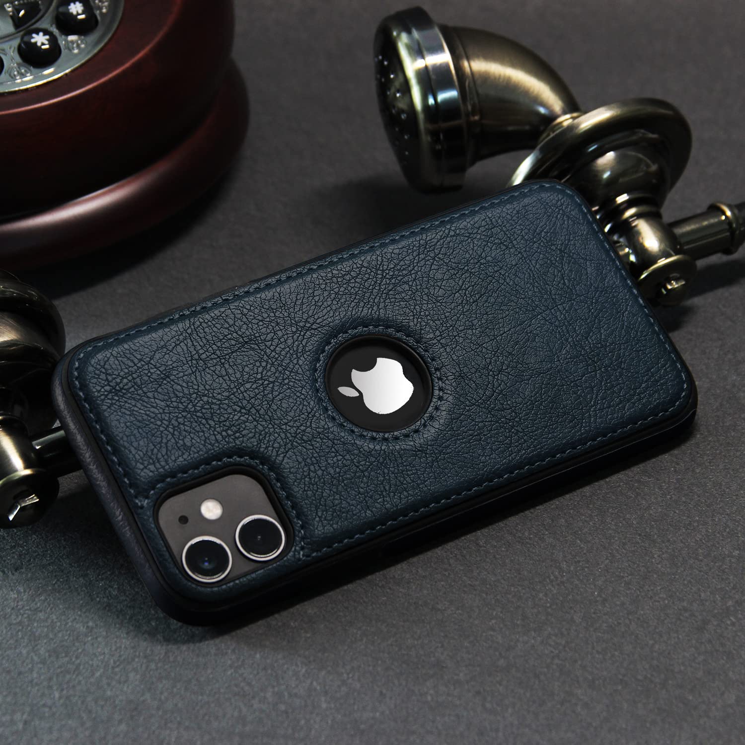 Pikkme blue Leatherback phone cover for iPhone 12/12 Pro – photo 6