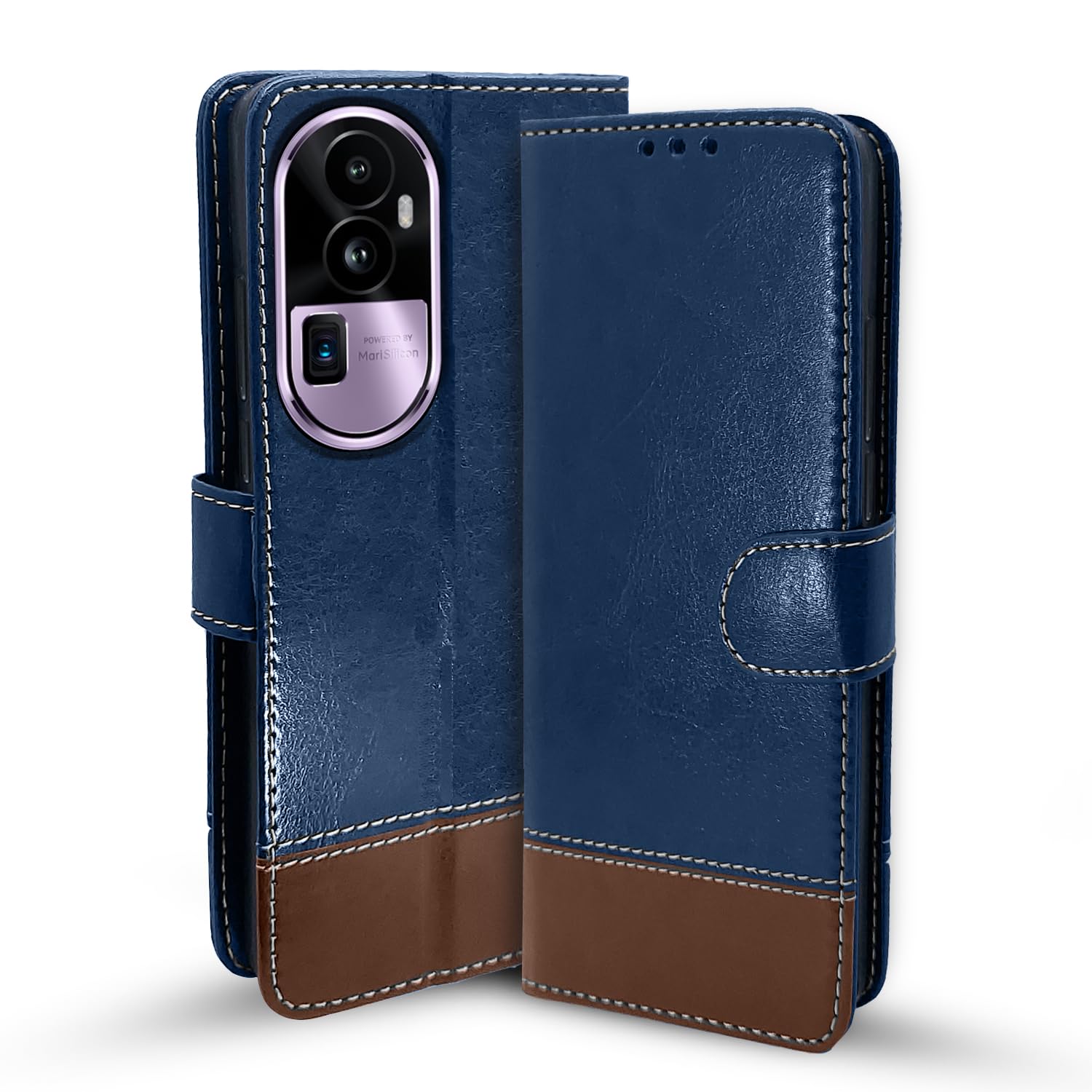 Blue wallet flip cover for Oppo Reno 10 Pro Plus 5G – Pikkme