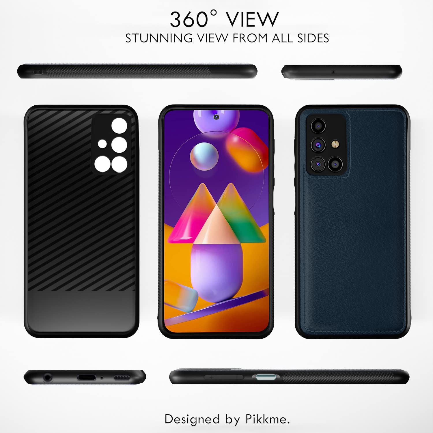 Pikkme Samsung Galaxy M31s Leather Back Cover | Blue