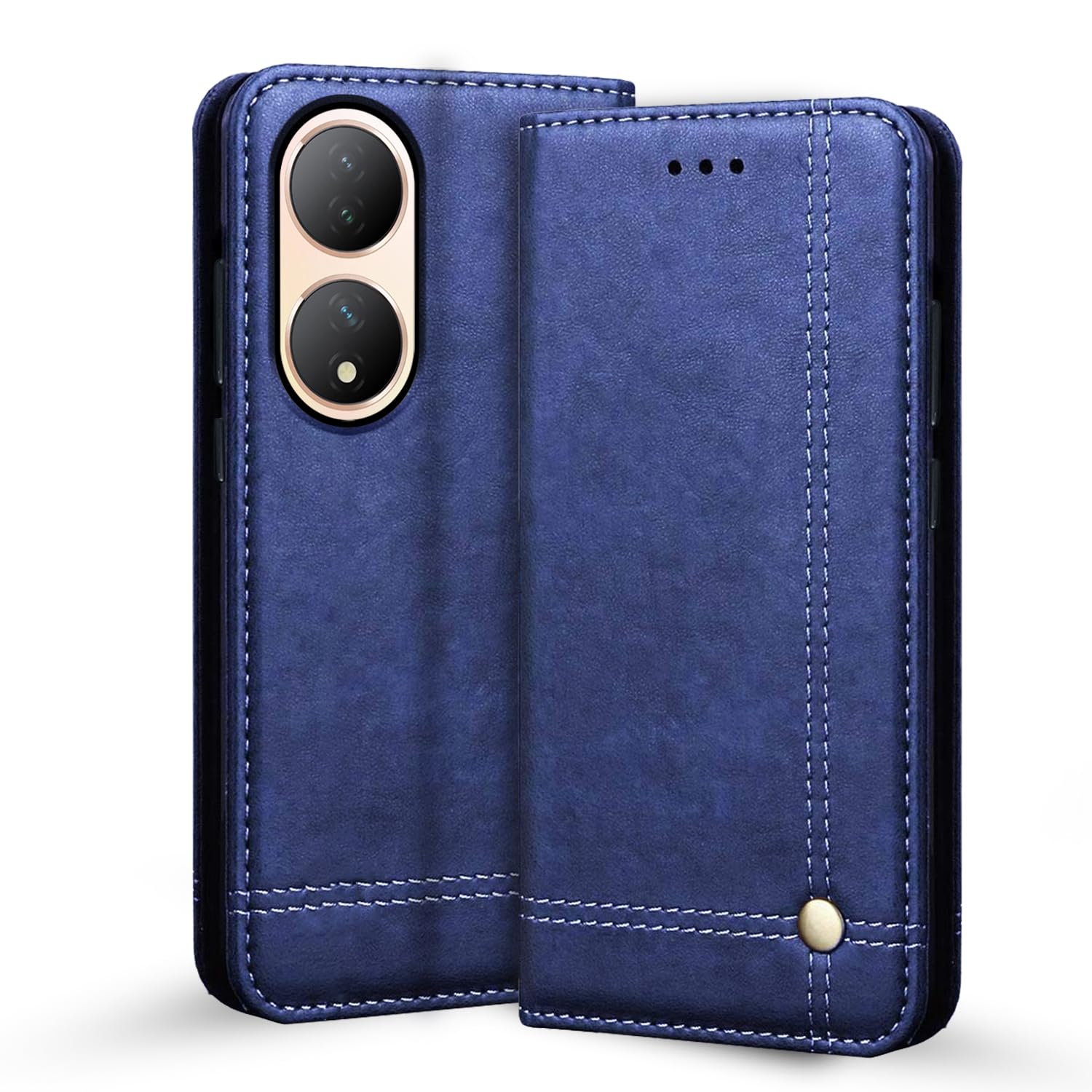 Blue Magnetic flip cover for Vivo Y100 5G – Pikkme