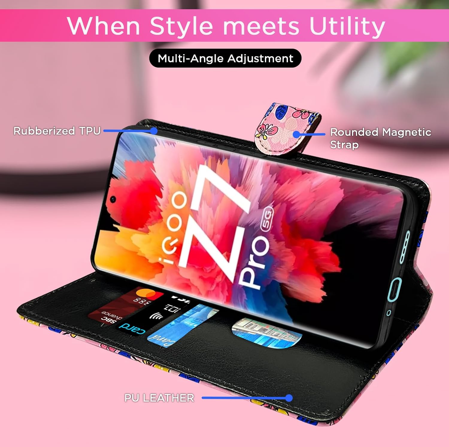 Pink flip cover for Moto Edge 40 – Pikkme – photo 5