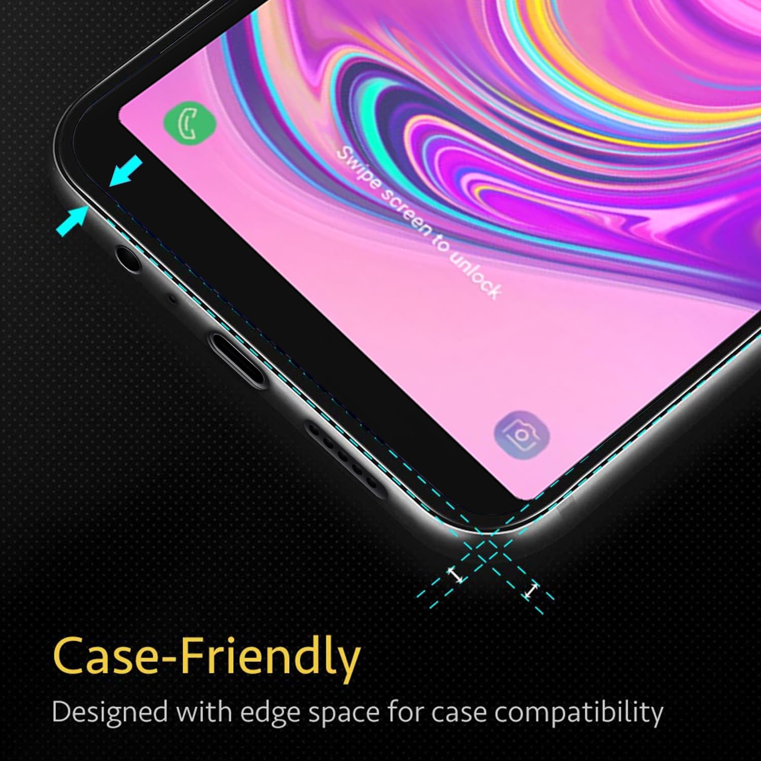Pikkme Samsung Galaxy A7 2018 Tempered Glass