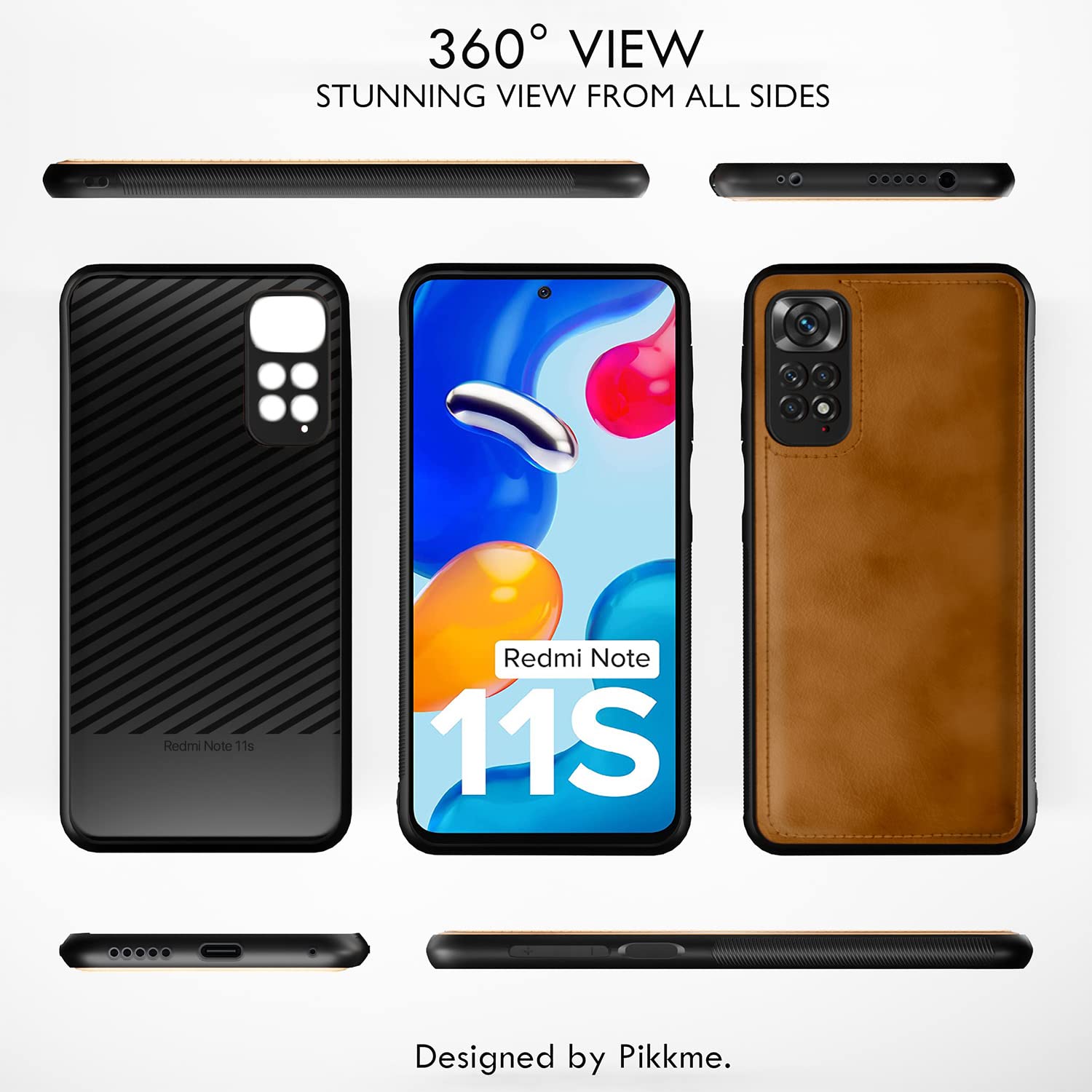 Redmi Note 11/Note 11s mobile cover in brown by Pikkme – photo 3