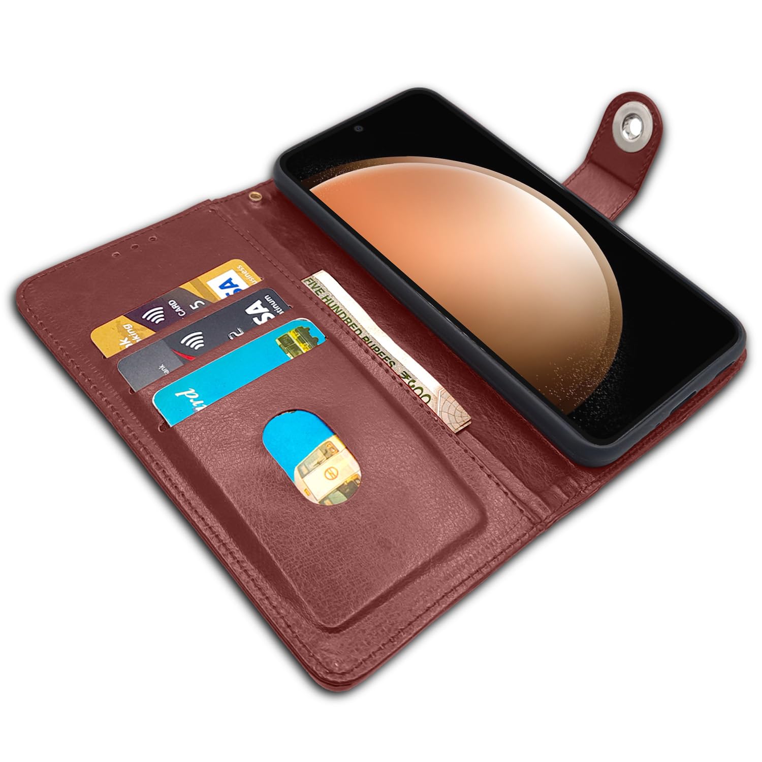 Pikkme brown Button flip cover for Samsung S23 FE 5G – photo 3