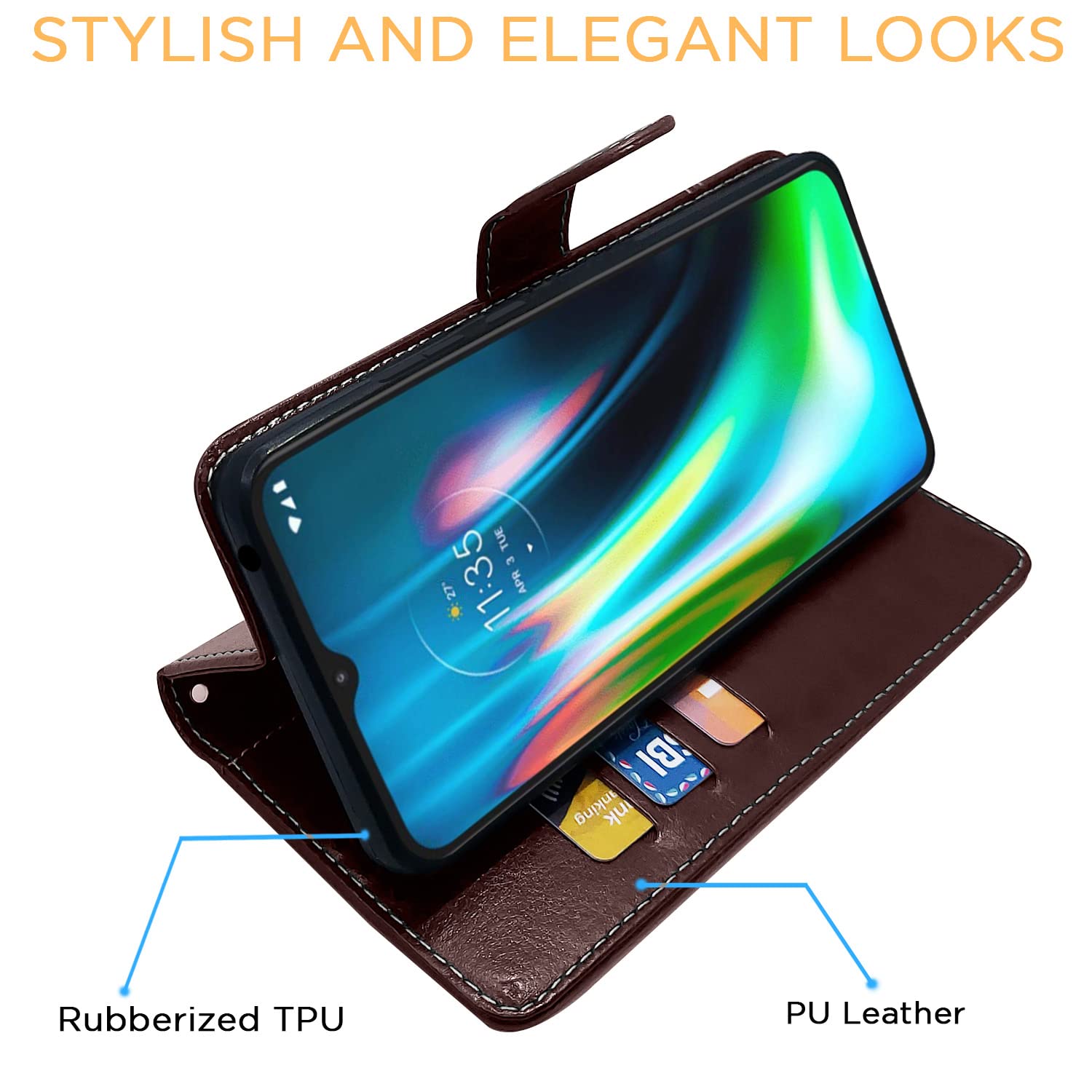 Pikkme Moto G9 coffee flip cover – photo 5