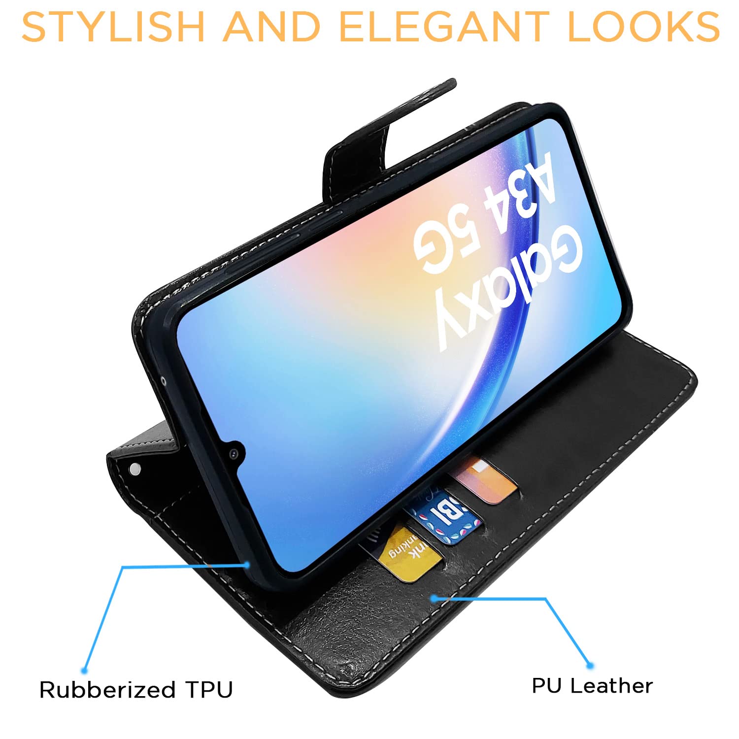 Black flip cover for Samsung A34 5G – Pikkme – photo 5