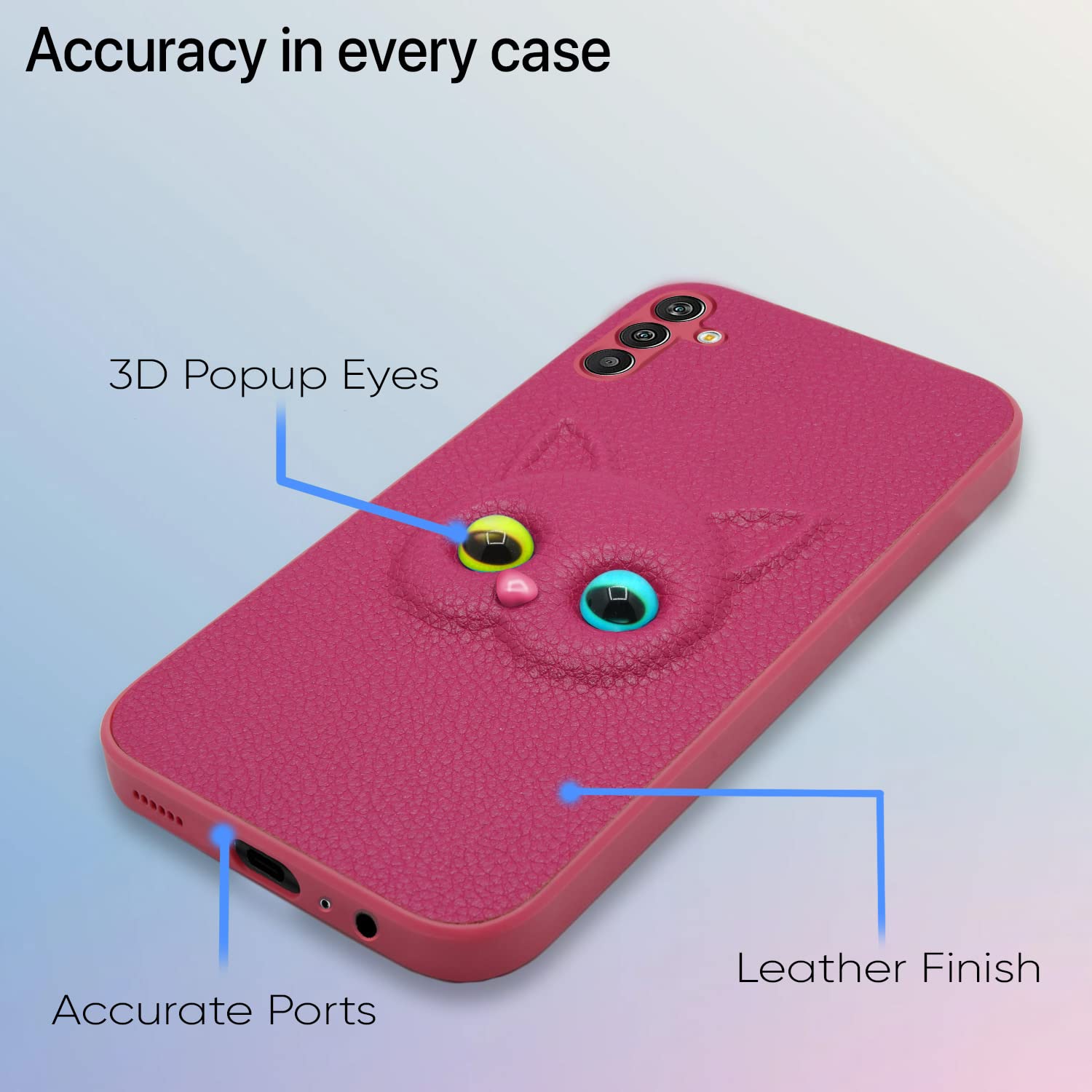Pikkme Samsung Galaxy M13 4G Cat Case | Pink