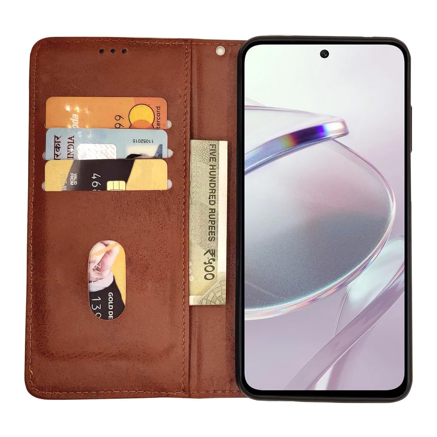 Brown mobile flip cover for Redmi 12 5G – Pikkme – photo 3