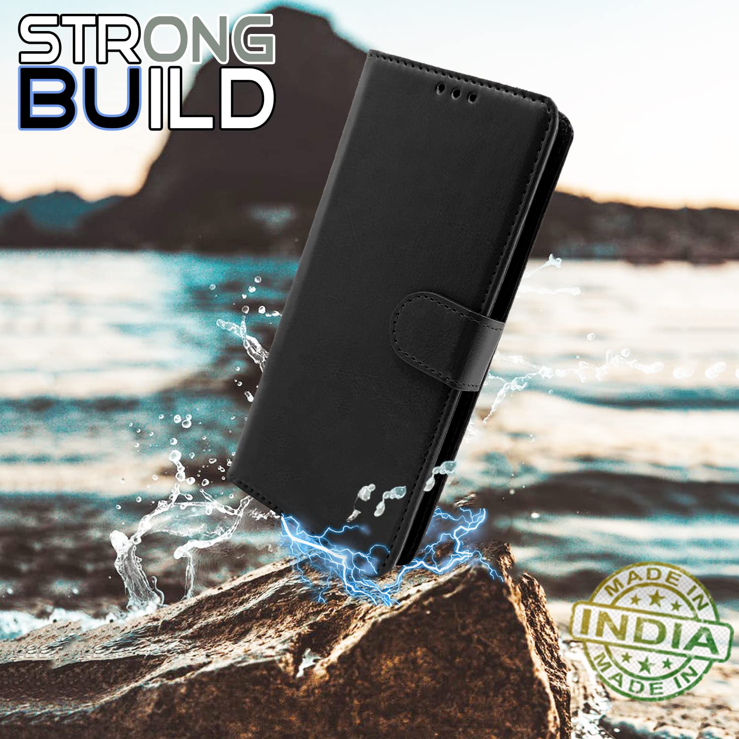 Pikkme OnePlus Nord CE 2 Lite 5G Vintage Flip Cover | Black