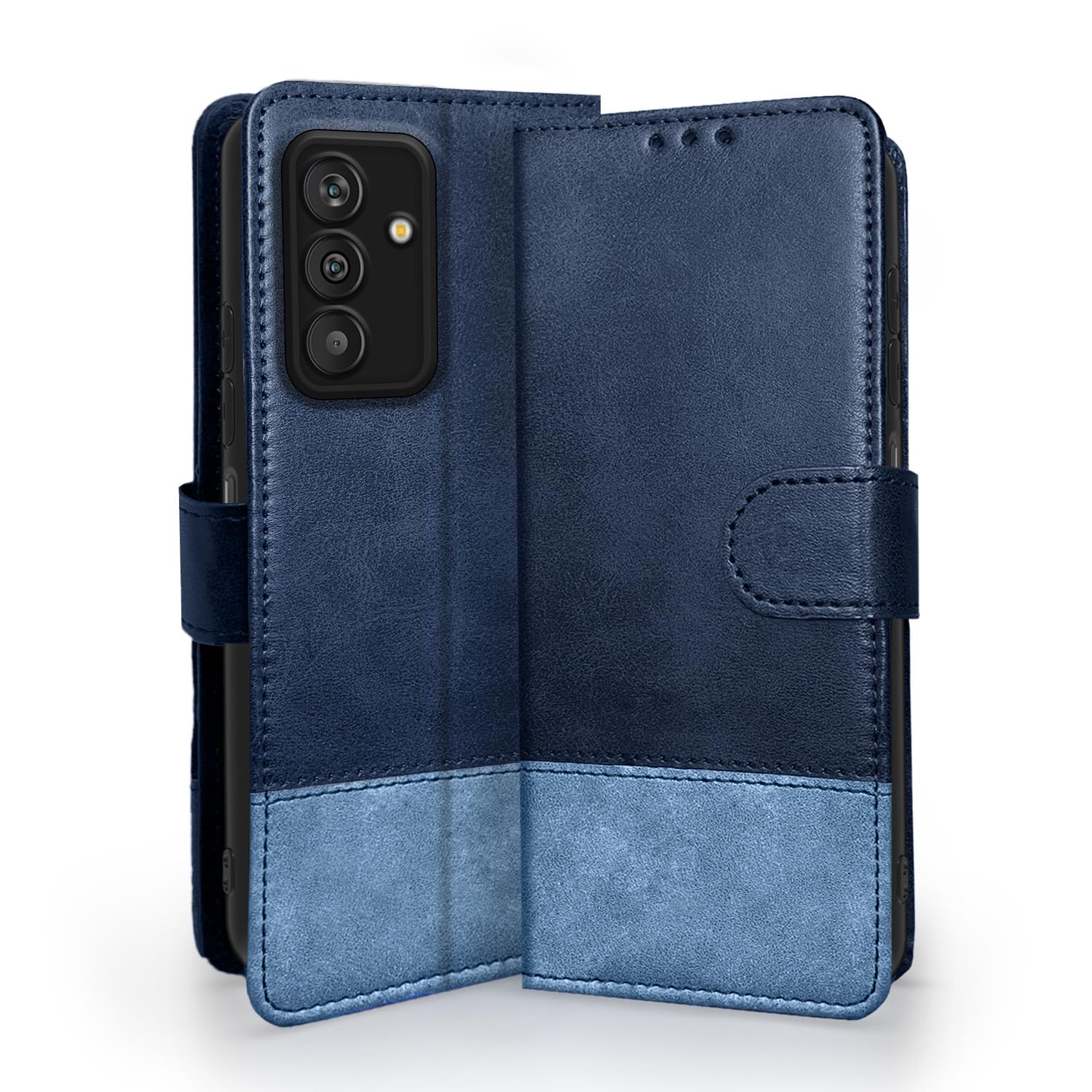 Pikkme Samsung M13 4G Contrast blue flip case