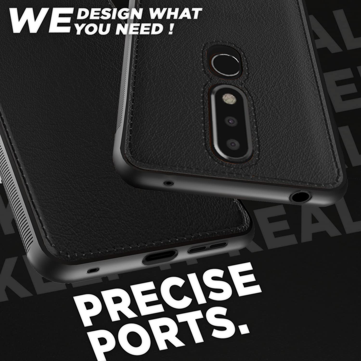 Pikkme Nokia 6.1 Plus Leather Back Cover | Black