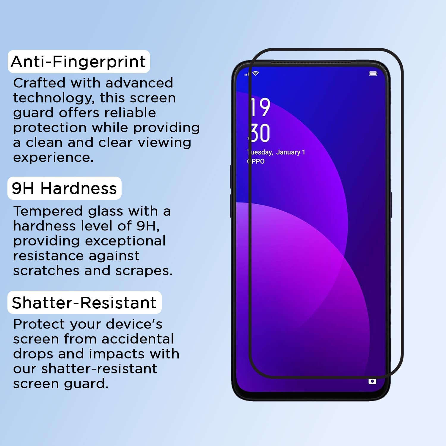 Pikkme Oppo F11 Tempered Glass