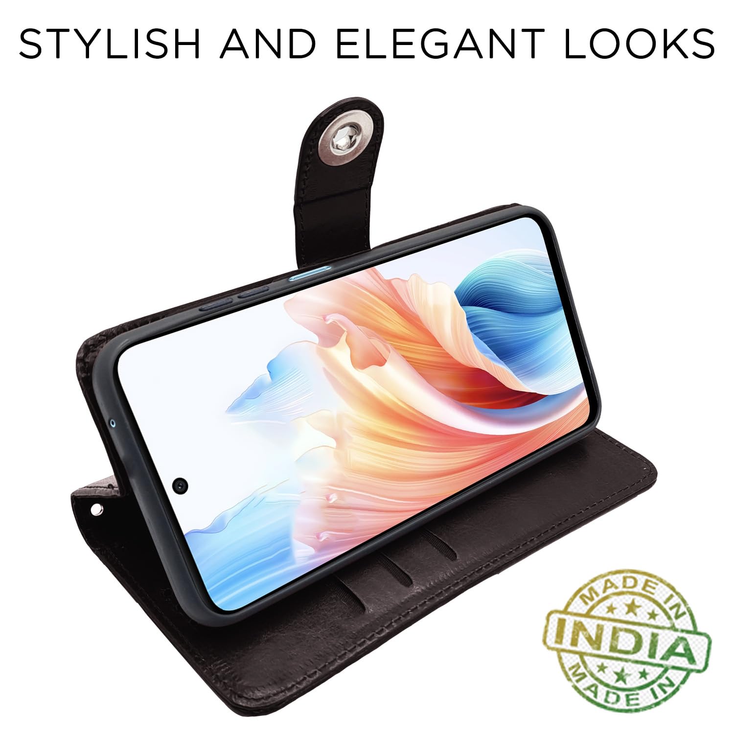 Oppo A79 5G flip case in coffee by Pikkme – photo 5