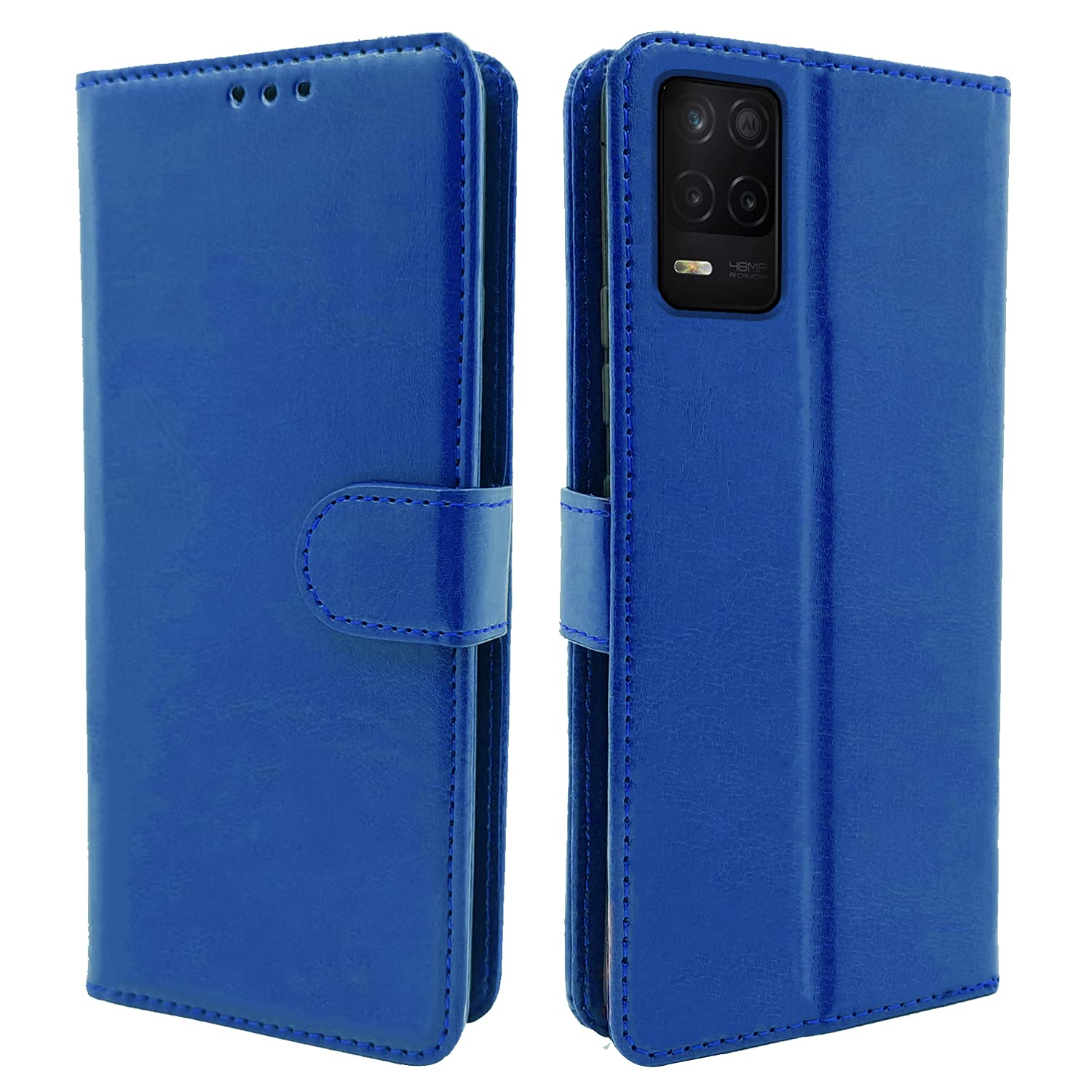 Pikkme Realme 9 5G / 8s 5G / 8 5G / Narzo 30 5G Vintage Flip Cover | Blue