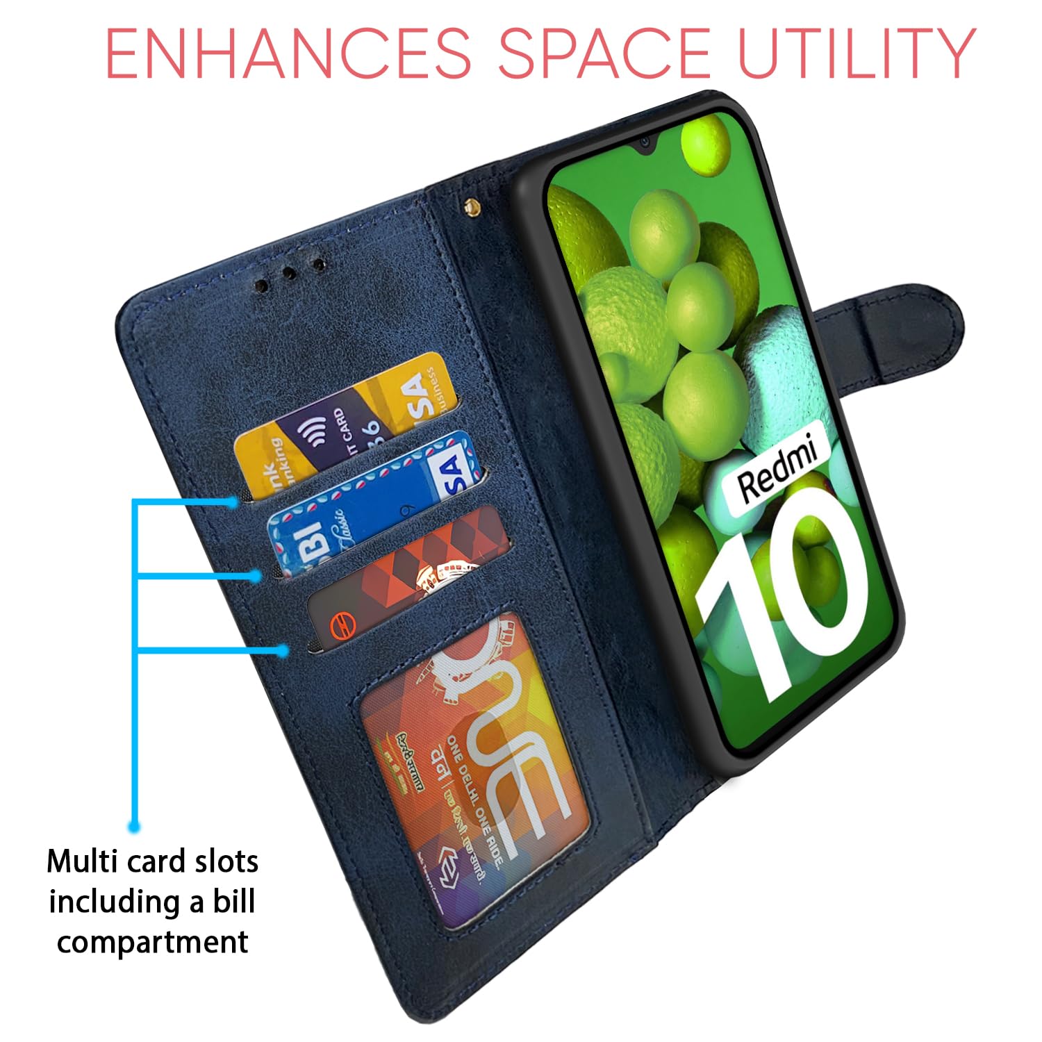 Pikkme Redmi 10 Contrast blue flip case – photo 4