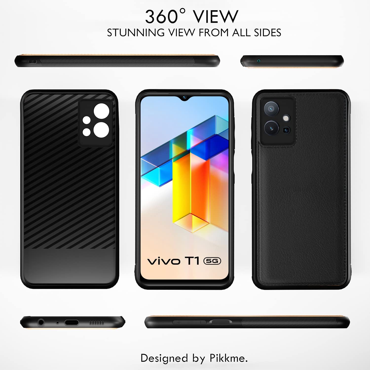 Pikkme Vivo T1/Y75/iQOO Z6 5G black mobile cover – photo 3