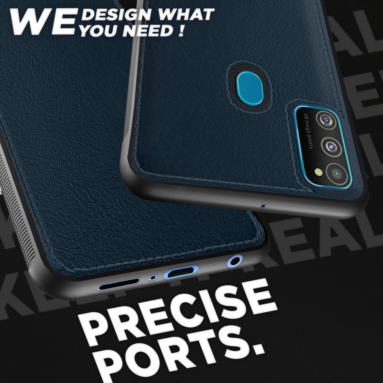 Pikkme Samsung Galaxy M21 / M21 2021 / M30s Leather Back Cover | Blue