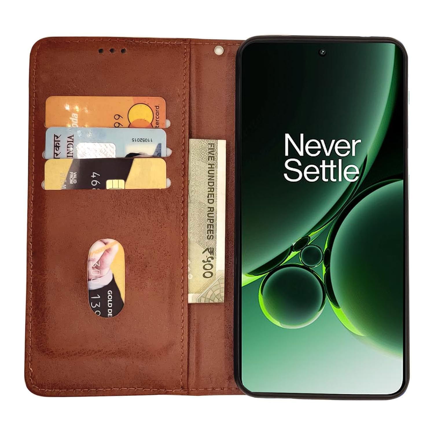 Pikkme OnePlus Nord 3 5G Magnetic brown flip case – photo 3