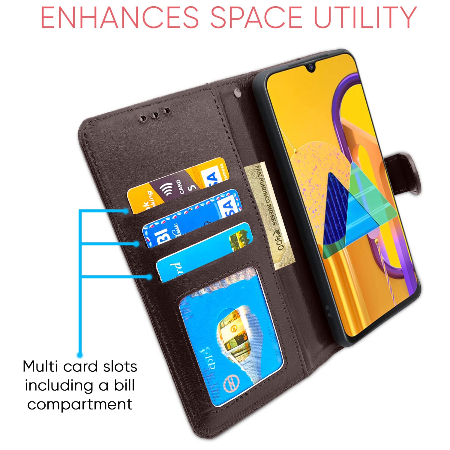 Pikkme Samsung Galaxy A50 / A50s / A30s Vintage Flip Cover | Coffee