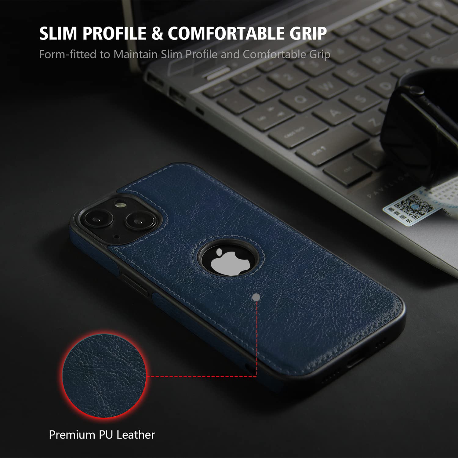 Pikkme iPhone 14 Plus Leatherback black back cover – photo 3