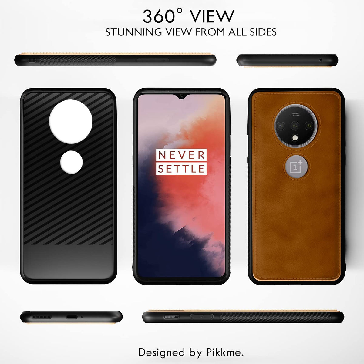 OnePlus 7T phone cover in brown by Pikkme – photo 3