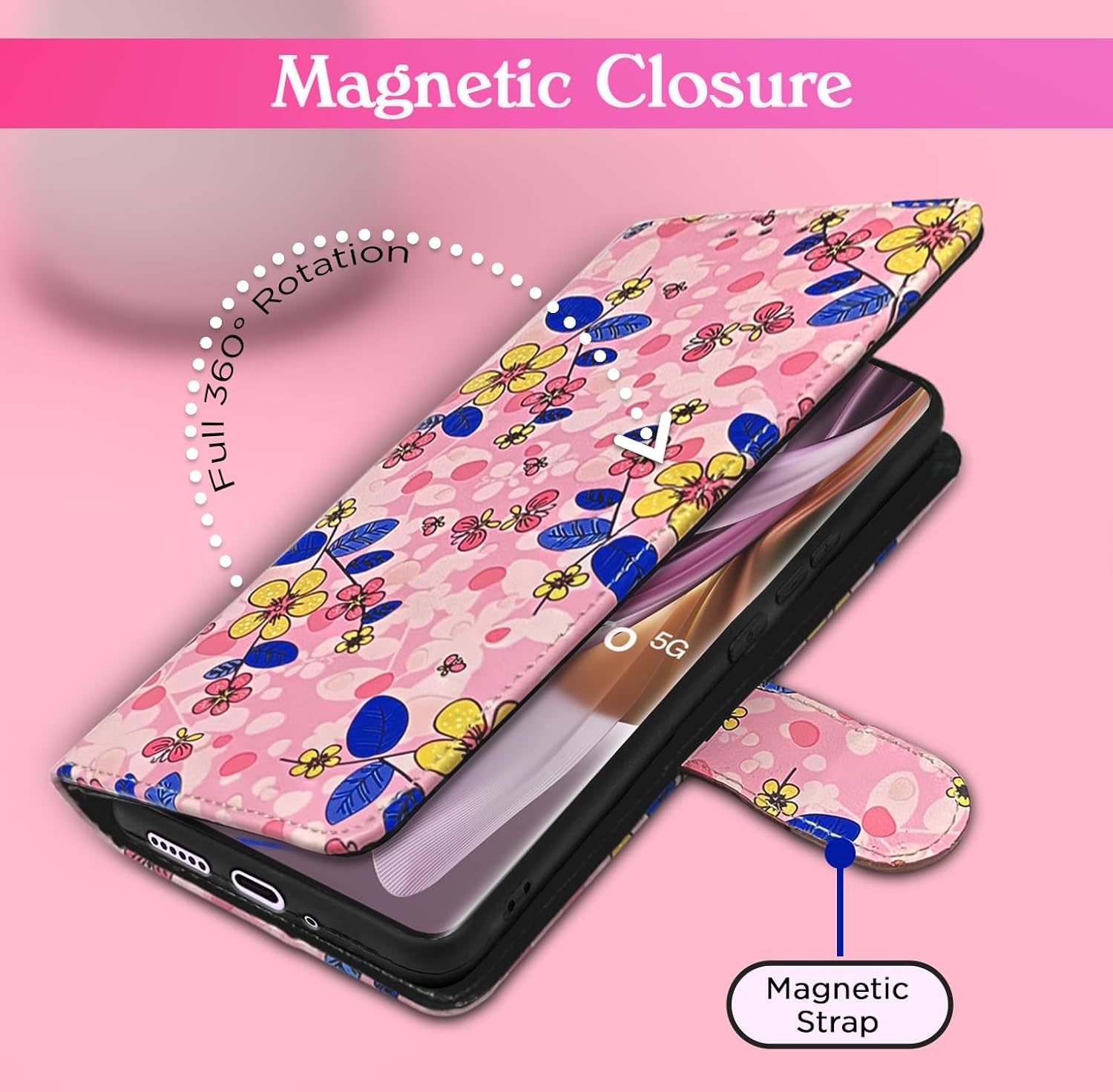 Pink flip cover for Oppo Reno 10 Pro 5G – Pikkme – photo 4