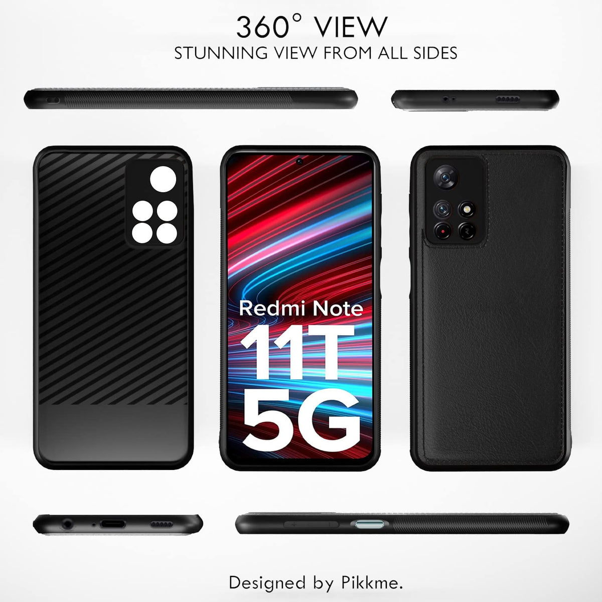 Redmi Note 11T/Poco M4 Pro 5G Leatherback mobile cover in black by Pikkme – photo 3