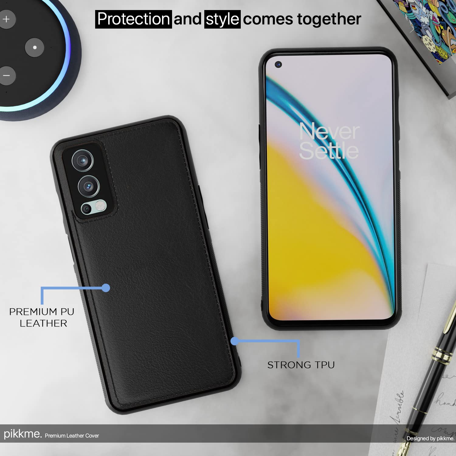 OnePlus Nord 2 5G mobile back cover in black by Pikkme – photo 5