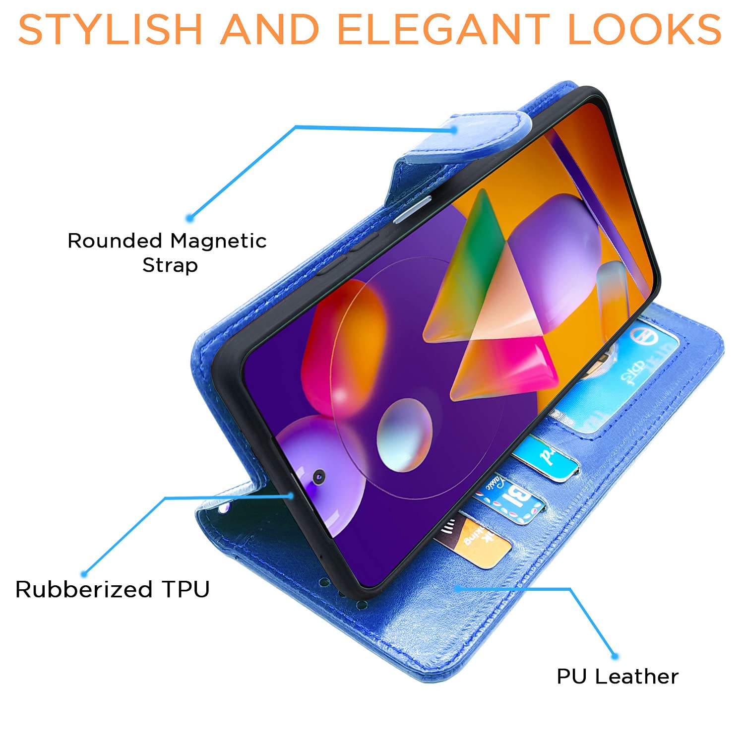 Pikkme Samsung Galaxy M31s Vintage Flip Cover | Blue