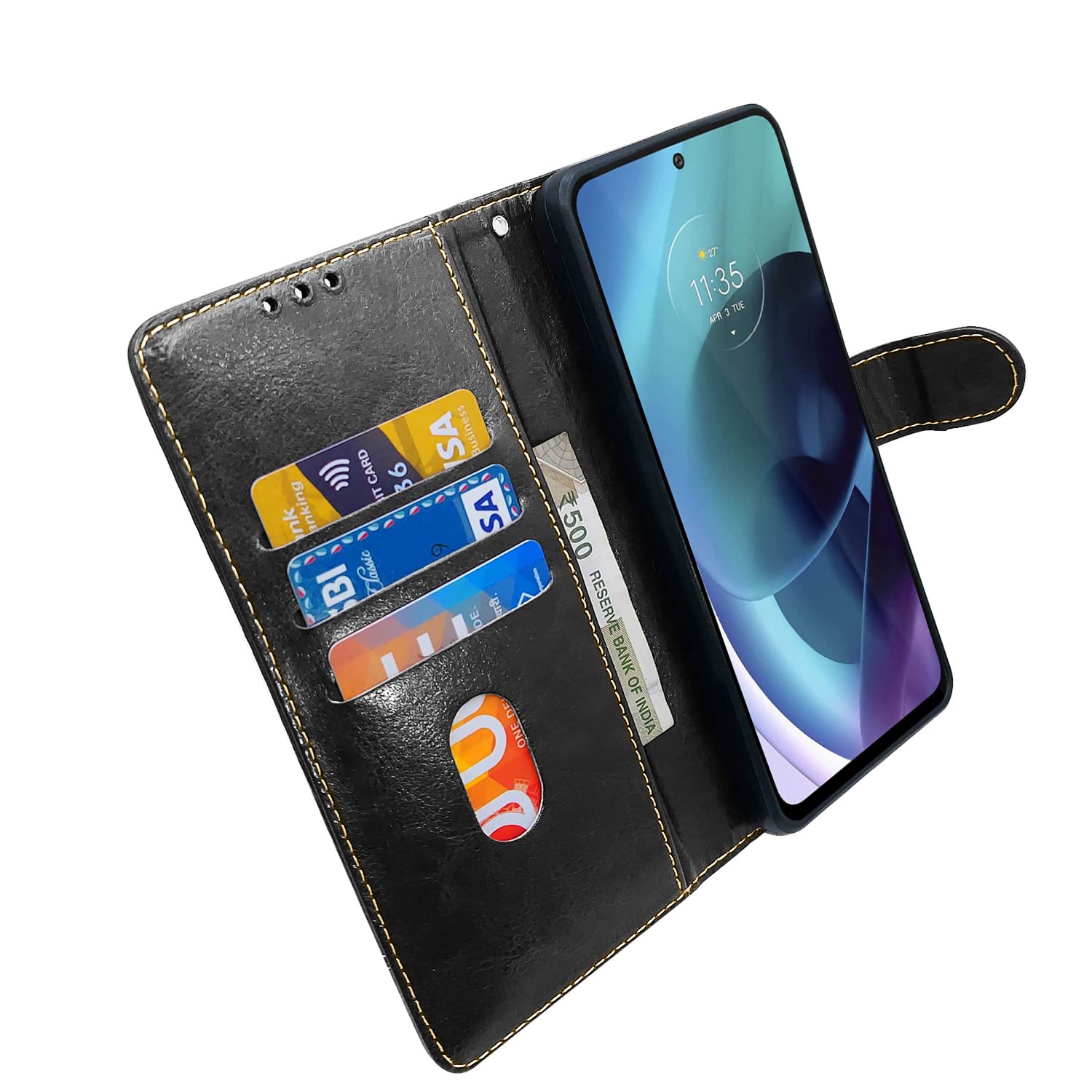 Pikkme Moto G71 black flip case – photo 4