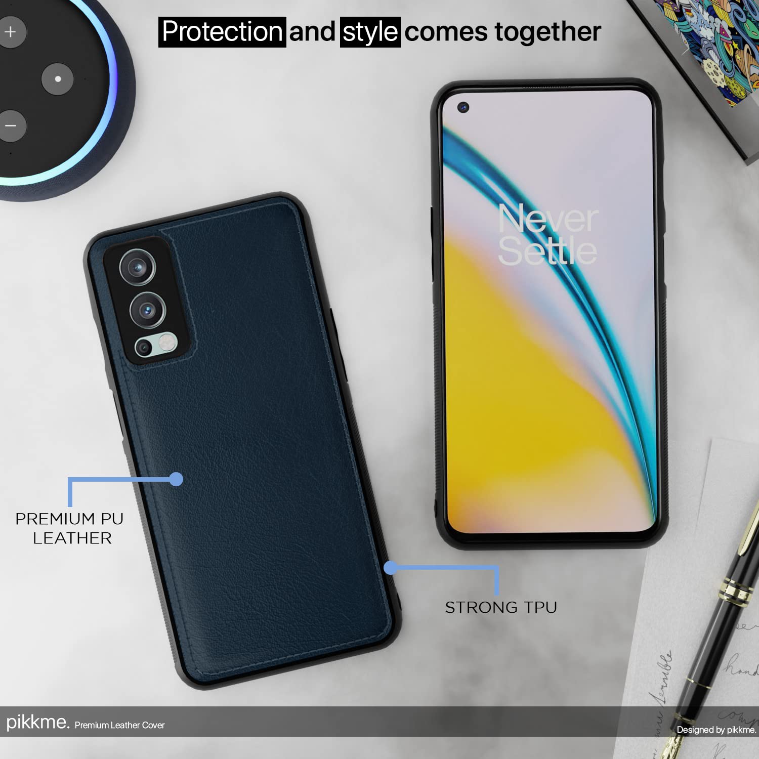 OnePlus Nord 2 5G mobile back cover in blue by Pikkme – photo 5