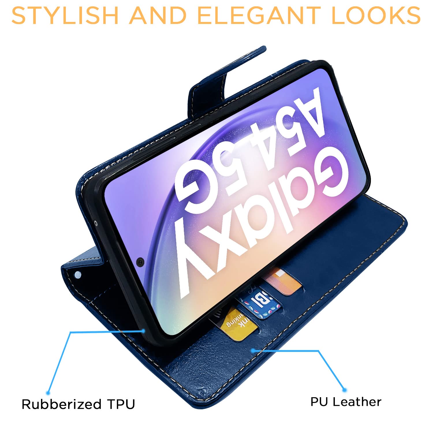 Pikkme Samsung F54 5G blue mobile flip cover – photo 5