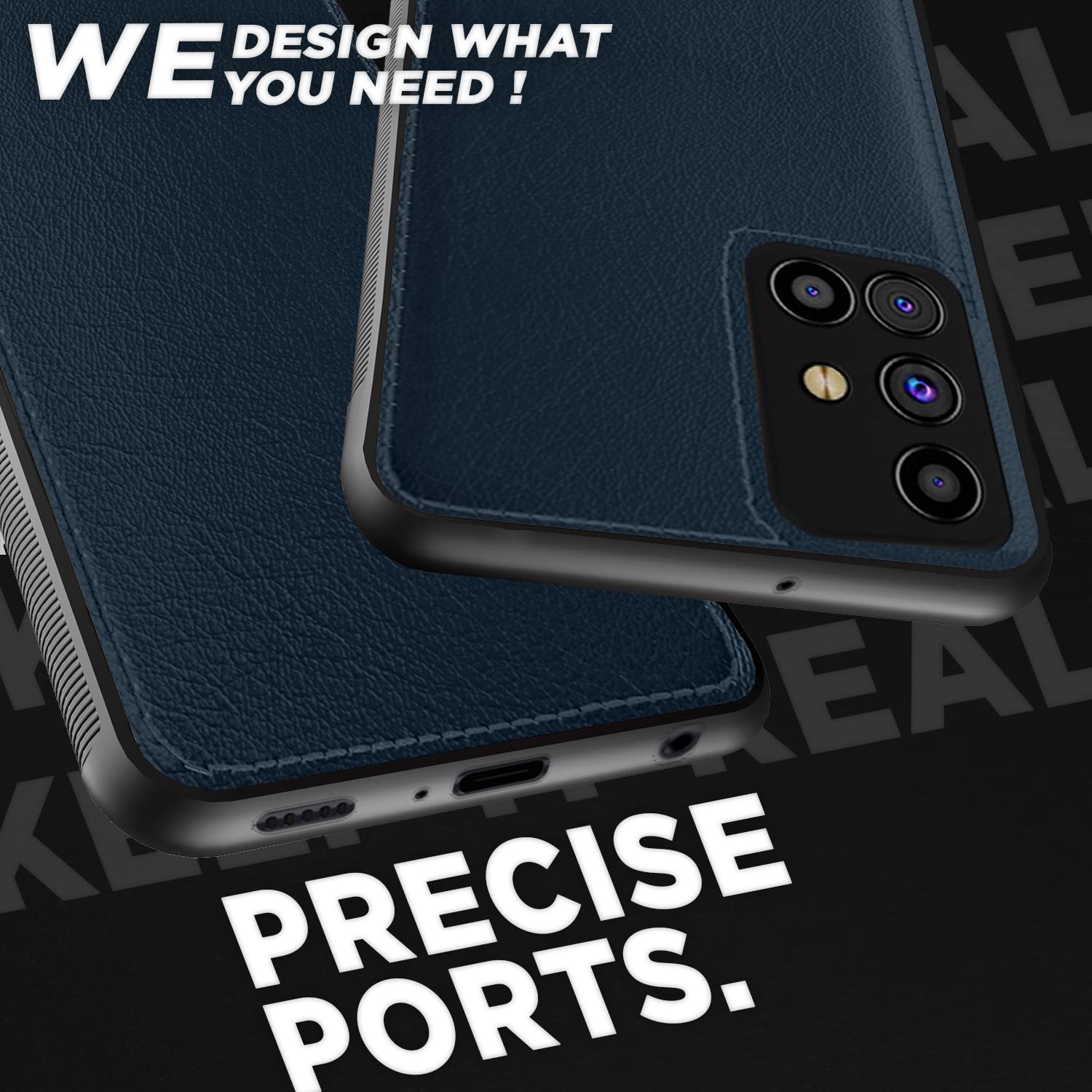 Pikkme Samsung Galaxy M31s Leather Back Cover | Blue
